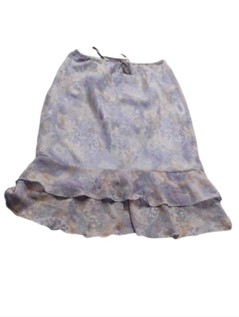 Vintage 2000s Zero Zero Floral Print Ruffle Fairycore Whimsygoth Skirt